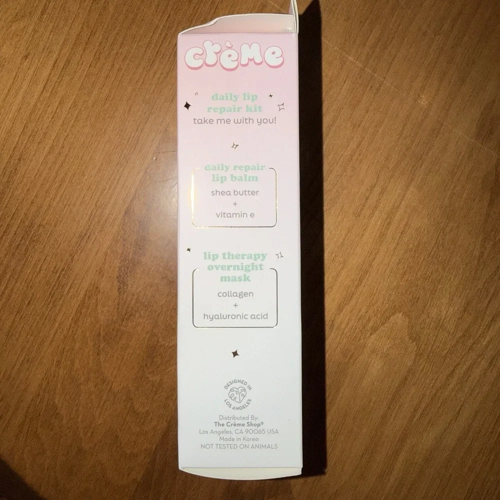 NEW The Creme Shop Moisturizing‎ Remedy Lip Balm Lip Mask Set Strawberry